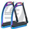 RIDING GEARS 4.75, 5 Rainbow Color Peacock Horse Stirrups Equestrian Safety Iron Fillis Stirrups (5 Inch) view 1
