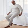 KingSize Men's Big & Tall Heavyweight Thermal V-Neck Underwear Shirt - 2XL, Heather Grey view 3