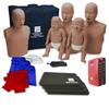 CPR Savers Training Pack, with The Dark Skin PRESTAN Family Pack, 2 Lifesaver AED Trainers, Adult and Infant Manikin Outfits and Knee Pads view 1