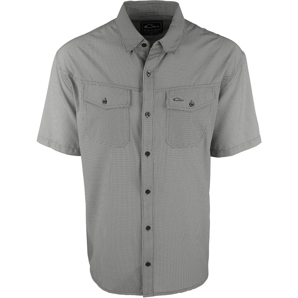 Drake Waterfowl S/S Traveler's Check Shirt Black 2Xlarge