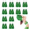 DILIBRA 24 Pcs Metallic Cheerleading Pom Poms, Cheerleaders Cheer Pom Poms with Baton Handle, Cheering Squad Hand Flower for Adults Team Spirit Sports Game Dancing Party (Green) view 1