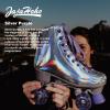 JajaHoho Roller Skates for Women, Holographic High Top Classic Rollerskates, Shiny Double-Row Glitter Four Wheels Quad Skates for Girls, Age 3-50, Indoor &Outdoor (Size 9, Silver Purple) view 3