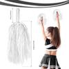 DILIBRA 24 Pcs Metallic Cheerleading Pom Poms, Cheerleaders Cheer Pom Poms with Baton Handle, Cheering Squad Hand Flower for Adults Kids Team Spirit Sports Game Dancing Party view 2