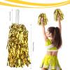 DILIBRA 24Pcs Metallic Cheerleading Pom Poms, Cheerleaders Cheer Pom Poms Cheering Squad Hand Flower for Adults Team Spirit Sports Game Dancing Party Celebration view 2