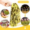DILIBRA 24Pcs Metallic Cheerleading Pom Poms, Cheerleaders Cheer Pom Poms Cheering Squad Hand Flower for Adults Team Spirit Sports Game Dancing Party Celebration view 3