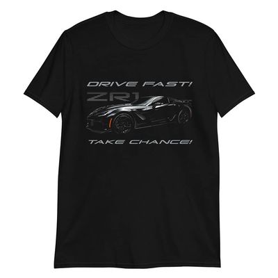 Black 'Vette C7 ZR1 Custom Short-Sleeve Unisex T-Shirt