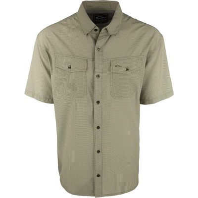 Drake Waterfowl S/S Traveler's Check Shirt Dark Olive Medium
