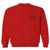 0397. Front and Back Cool Graphic Tattoo Bones Death Vibe Cherry Skull You Live Twice Men's Crewneck Sweatshirt (Red, Small) view 1