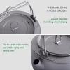Boundless Voyage 1L Camping Titanium Kettle with Folding Handle Filter Big Capacity Pot Cooking Outdoor Mess Kit Pots Ti3098D view 3