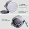 Boundless Voyage 1L Camping Titanium Kettle with Folding Handle Filter Big Capacity Pot Cooking Outdoor Mess Kit Pots Ti3098D view 4