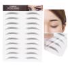 10 Sheets 6D Eyebrow Sticker Professional Eyebrow Transfer Sticker Eyebrow Makeup Tool for Women and Girls (Black)(BLACK-06) view 2