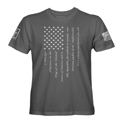 Fantastic Tees The Pledge of Allegiance T Shirts for Men (Charcoal, M)
