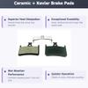 2 Pairs Bike Brake Pads Ceramic E-Bike for Hope E4, RX4, DBP/59, Mono, Tech 3, Tech Evo, HBSP323S,HBSP323R.. The Bicycle Replacement Part for OEM Brakes for high Braking Power. view 2