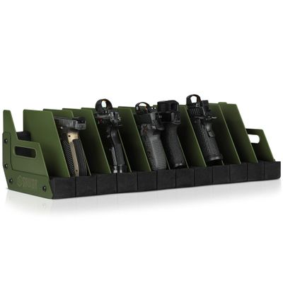 Savior Equipment Gun Pistol Revolver Firearm Handgun Rack Stand, Fit 12 of Most Long-Barreled Pistols, Cushioned Foam to Protect, Gun Safe Cabinet Storage Organizer Accessories