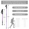 Aihoye Hiking Trekking Poles, 2 Pack Collapsible,Lightweight, Anti Shock, Walking Sticks,Adjustable Hiking Pole for Men and Women (Purple) view 3
