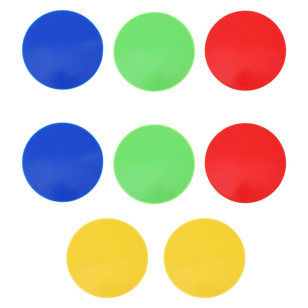 BESPORTBLE 8pcs Markers for Soccer Training Landmark Pads Bright Colors for Indoor and Outdoor Use for Agility Drills and Sports Practices