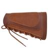 Leather Cheek Rest Pad Buttstock Ammo Holder, Gun Shell Magazine for .17HMR .22LR .22MAG (Brown) view 2