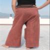 RaanPahMuang Thai Fisherman Pants Men/Women, Loose Yoga, Pirate, Harem Pants, 100% Cotton, Unisex Kimono Pants, Medium-Large, StonewashMuang Brown view 3