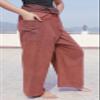 RaanPahMuang Thai Fisherman Pants Men/Women, Loose Yoga, Pirate, Harem Pants, 100% Cotton, Unisex Kimono Pants, Medium-Large, StonewashMuang Brown view 4