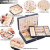 QBestry Womens Earring Jewelry Box for Girls Jewelry Earrings Organizer Box Earring Holder Organizer for Girls Jewelry Organizer Boxes for Women Girls Stud Earrings Organizers Jewelry Box Navy view 2