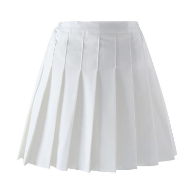 birbyrrly Girls School Uniform Skirts with Shorts  Solid Pleated Tennis Skort Basic Scooter Toddlers Little White 130-6-7Y