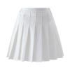 birbyrrly Girls School Uniform Skirts with Shorts  Solid Pleated Tennis Skort Basic Scooter Toddlers Little White 130-6-7Y view 1