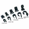 20PCS Black Plastic C Clips for Outdoor Camping Awning Tent Poles of 11mm/17mm/20mm/25mm Durable POM Lock Grip Clamp Hiking Tent Replacement for Cover Fixing view 2