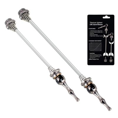 Bicycle Accessories QR Road Bike Quick Release Skewer Lever Road Bicycle Cycling Hub 100m-130mm Quick Release Bike Parts (Color : Titanium)
