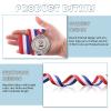 Cimeton 10Pcs Golden Silver Bronze Award Medals Olympic Style for Competitions, Sports, Spelling Bees, Party Favors view 3