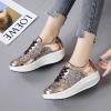 oiangi Sequined Sneakers for Women Fashion Casual Running Walking Gym Sport Shoes Comfortable Lace-up Platform Tennis Shoes Gold view 4