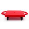Kids Sitting Scooter Board with Universal Wheels Safety Plastic Scooter for Kids Ages 6-12 Manual Sport Scooters with Handles for Gym Class (Red) view 1