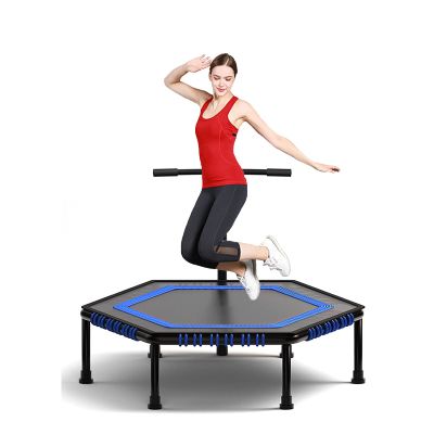 Trampoline 50in Mini Trampoline with Foamable Handles, Core Training Cardio Fitness Equipment for Men and Women, Home Gym Indoor Exercise Rebound Trampoline