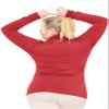Women's Plus Size Long Sleeve Turtleneck Red 5X view 3