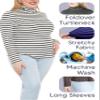 Women's Plus Size Long Sleeve Turtleneck Red 5X view 4