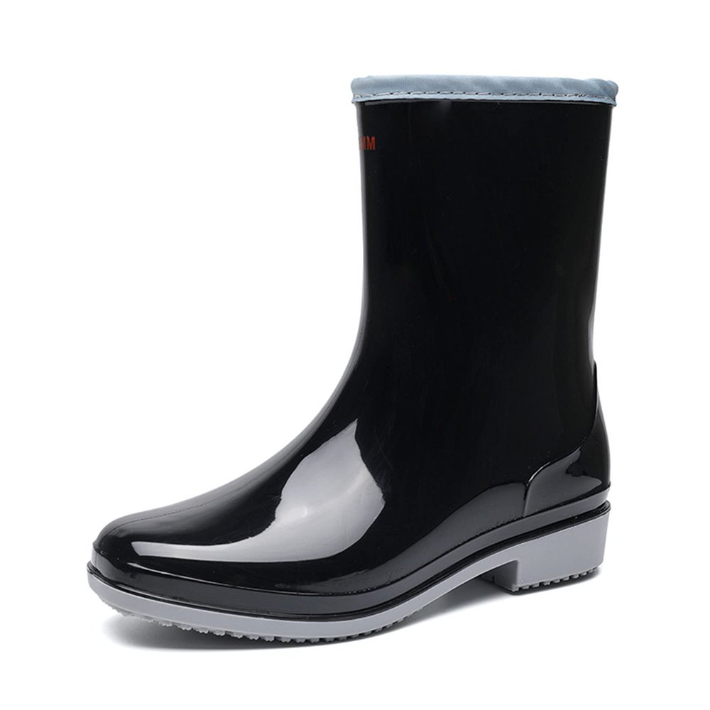 Hbeylia Tall Rain Boots for Women Waterproof Mid Calf Garden Shoes Anti-Slipping Rubber Rainboots Rain Footwear for Ladies Camp Booties for Camping Lawn Care Gardening Muck Mud Yard Work