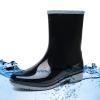 Hbeylia Tall Rain Boots for Women Waterproof Mid Calf Garden Shoes Anti-Slipping Rubber Rainboots Rain Footwear for Ladies Camp Booties for Camping Lawn Care Gardening Muck Mud Yard Work view 3