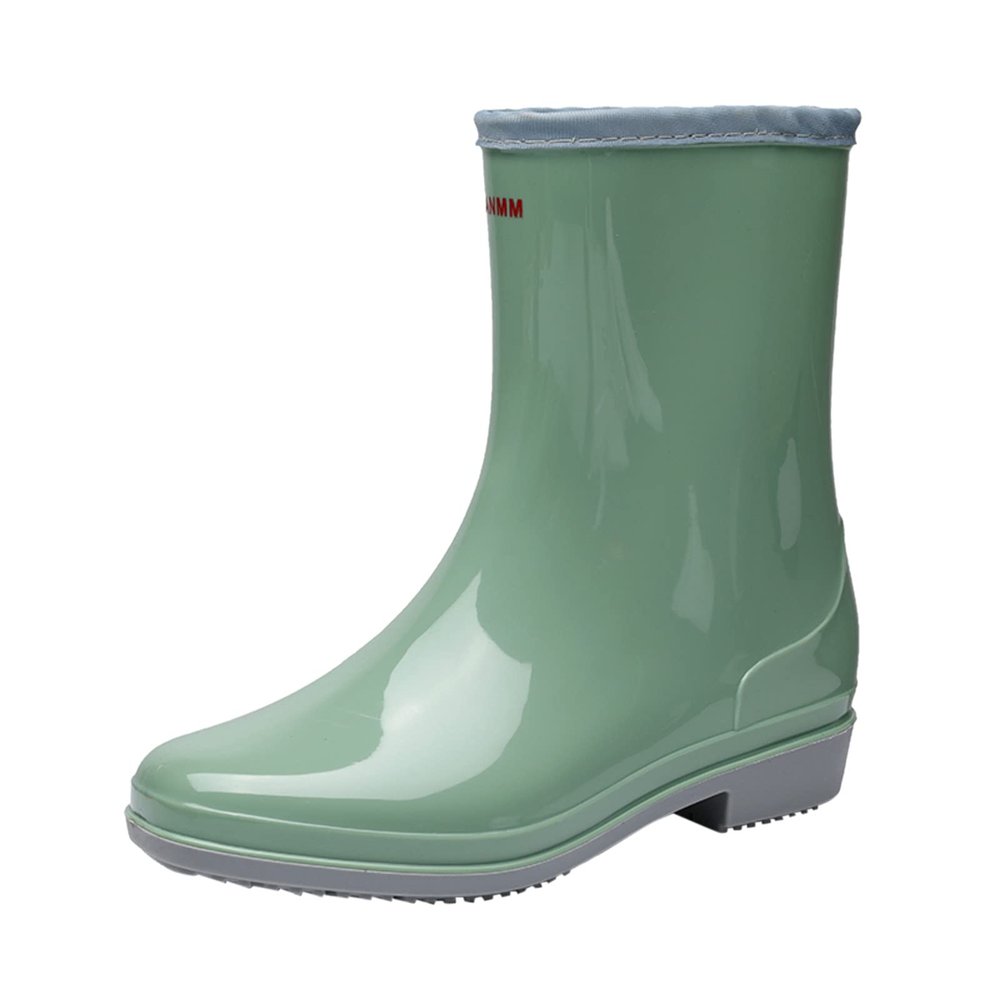 Hbeylia Tall Rain Boots for Women Waterproof Mid Calf Garden Shoes Anti-Slipping Rubber Rainboots Rain Footwear for Ladies Camp Booties for Camping Lawn Care Gardening Muck Mud Yard Work