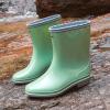 Hbeylia Tall Rain Boots for Women Waterproof Mid Calf Garden Shoes Anti-Slipping Rubber Rainboots Rain Footwear for Ladies Camp Booties for Camping Lawn Care Gardening Muck Mud Yard Work view 3