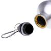 TECHTONGDA Water Bottles 600ml Sublimation Silver Aluminum Sports Bottle Heat Press Water Bottle 10pcs with Twist Cap and Carabiner view 2