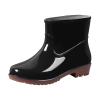 Hbeylia Women's Short Rain Boots Rubber Waterproof Garden Shoes Anti-Slipping Rainboots Ankle Booties Rain Footwear Outdoor Work Shoes for Yard Gardening Muck Mud Working Camping Lawn Care view 3