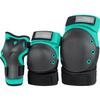 Dark Lightning Kids/Junior/Youth Knee Pads Elbow Pads Wrist Guards 3 in 1 Protective Gear, for Skateboard,Roller Skate,Inline,Cycling,MTB Bike,Scooter(Green,M) view 1
