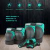 Dark Lightning Kids/Junior/Youth Knee Pads Elbow Pads Wrist Guards 3 in 1 Protective Gear, for Skateboard,Roller Skate,Inline,Cycling,MTB Bike,Scooter(Green,M) view 2