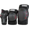 Dark Lightning Kids/Junior/Youth Knee Pads Elbow Pads Wrist Guards 3 in 1 Protective Gear, for Skateboard,Roller Skate,Inline,Cycling,MTB Bike,Scooter(PolarNight Black,M) view 1