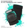 Dark Lightning Adult/Youth/Junior Knee Pads Elbow Pads Wrist Guards 3 in 1 Protective Gear, for Skateboard,Roller Skate,Inline,Cycling,MTB Bike,Scooter(Green) view 3