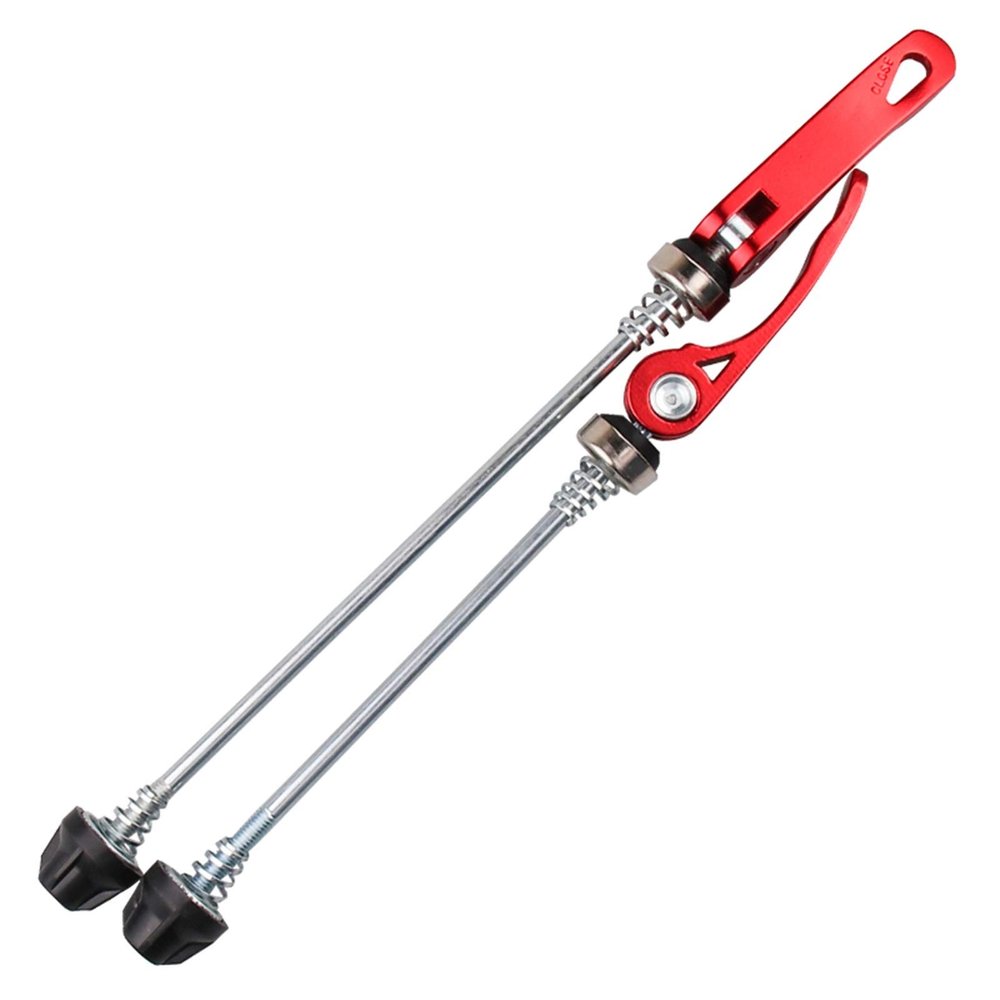 Bicycle Accessories Aluminium Alloy Bicycle Wheel Hub Axle Cycling Quick Release Wheel Hub Skewers Mountain Road Bike Front and Rear Skewer Bike Parts (Color : Red)