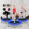 Goplus Mini Folding Trampoline, 36/38 Foldable Fitness Rebounder for Adults, Portable Exercise Trampoline for Indoor Outdoor Activities Workout, Max Load 330LBS (38 Inch, Blue) view 2