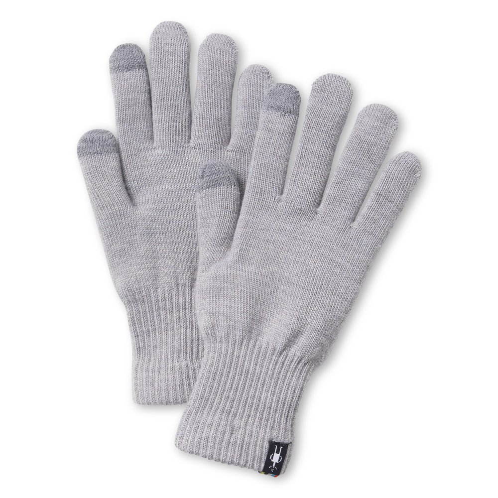 Smartwool Liner Glove For Men and Women Light Gray Heather Medium