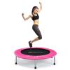 Goplus Mini Folding Trampoline, 36/38 Foldable Fitness Rebounder for Adults, Portable Exercise Trampoline for Indoor Outdoor Activities Workout, Max Load 330LBS (38 Inch, Pink) view 1
