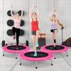 Goplus Mini Folding Trampoline, 36/38 Foldable Fitness Rebounder for Adults, Portable Exercise Trampoline for Indoor Outdoor Activities Workout, Max Load 330LBS (38 Inch, Pink) view 2