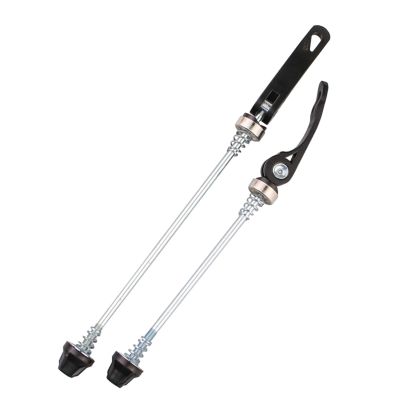 Bicycle Accessories Aluminium Alloy Bicycle Wheel Hub Axle Cycling Quick Release Wheel Hub Skewers Mountain Road Bike Front and Rear Skewer Bike Parts (Color : Black)